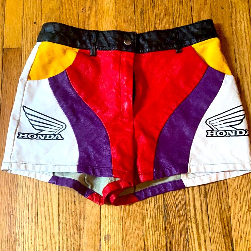 Leather shorts
